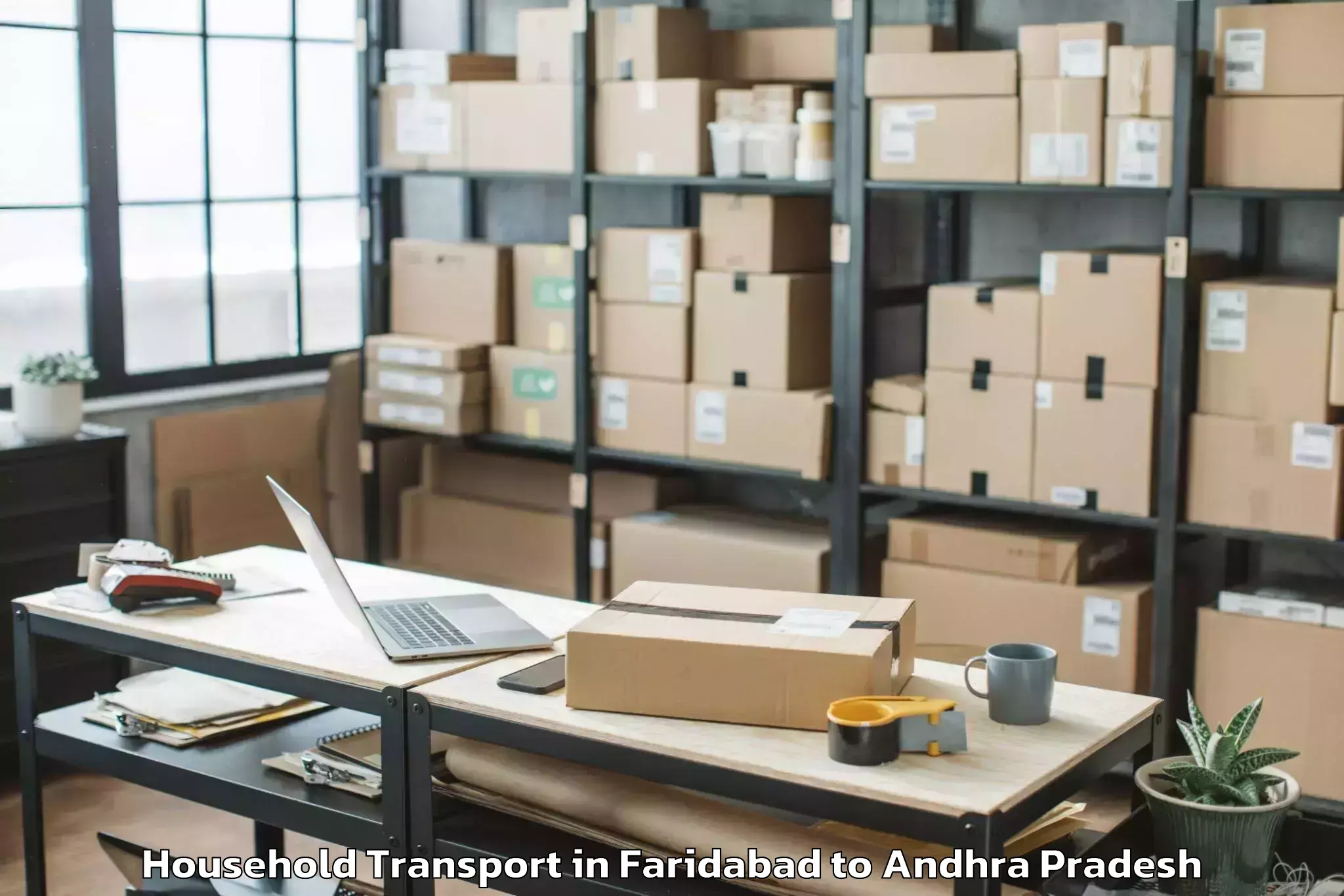 Professional Faridabad to Jeelugu Milli Household Transport